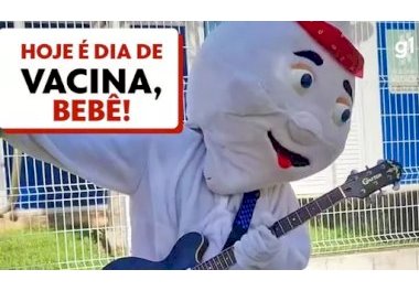 No Dia Mundial do Rock, Zé Gotinha solta a voz em paródia-convocação no Rio