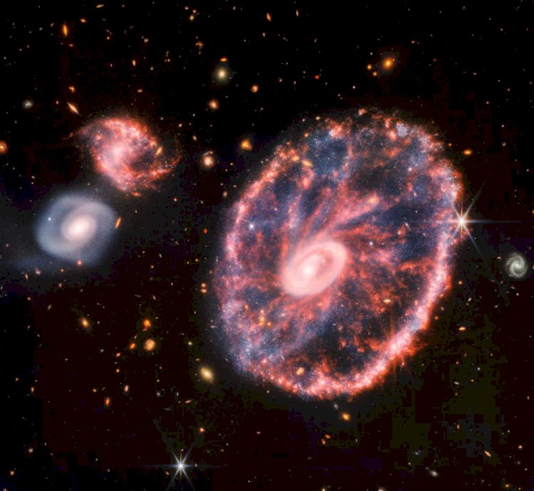 'Roda de Carro': telescópio James Webb divulga imagem de galáxia de aparência curiosa
