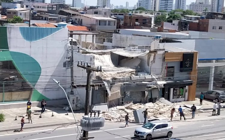 Prédio comercial desaba no Recife três dias após desabamento que deixou 14 mortos em Paulista