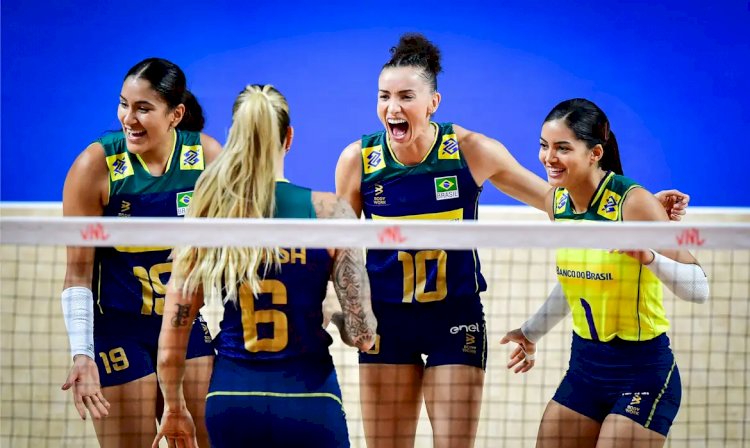 Invicto, Brasil atropela Bulgária na Liga das Nações Feminina de Vôlei