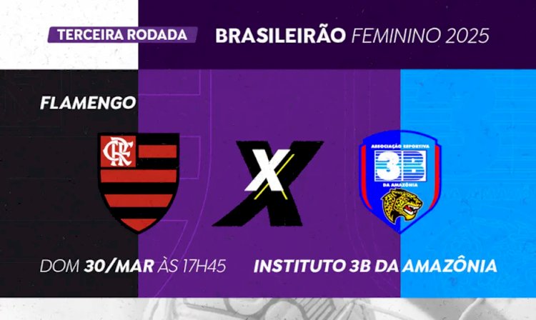 Brasileirão Feminino: TV Brasil transmite Flamengo X Instituto 3B